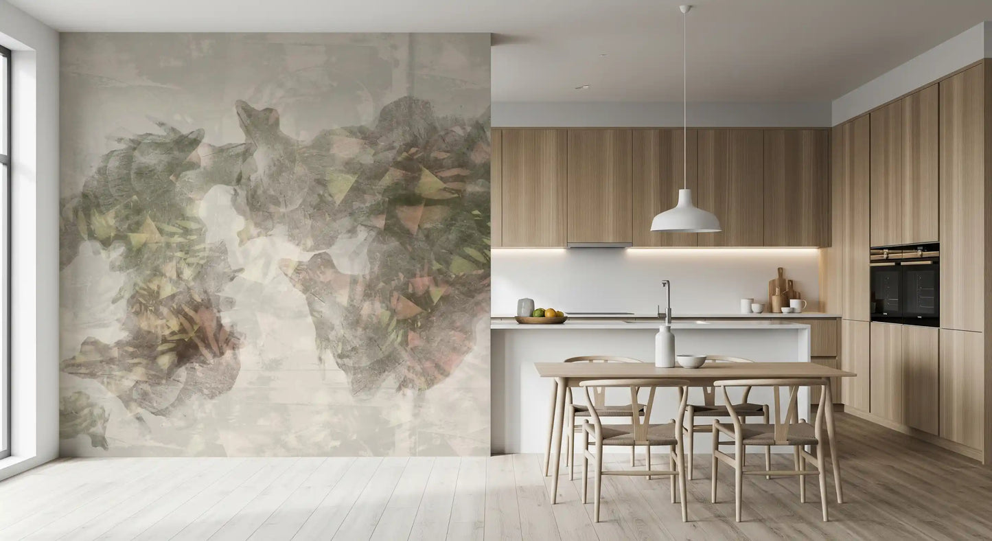 Abstract Ethereal Wash Wall Mural