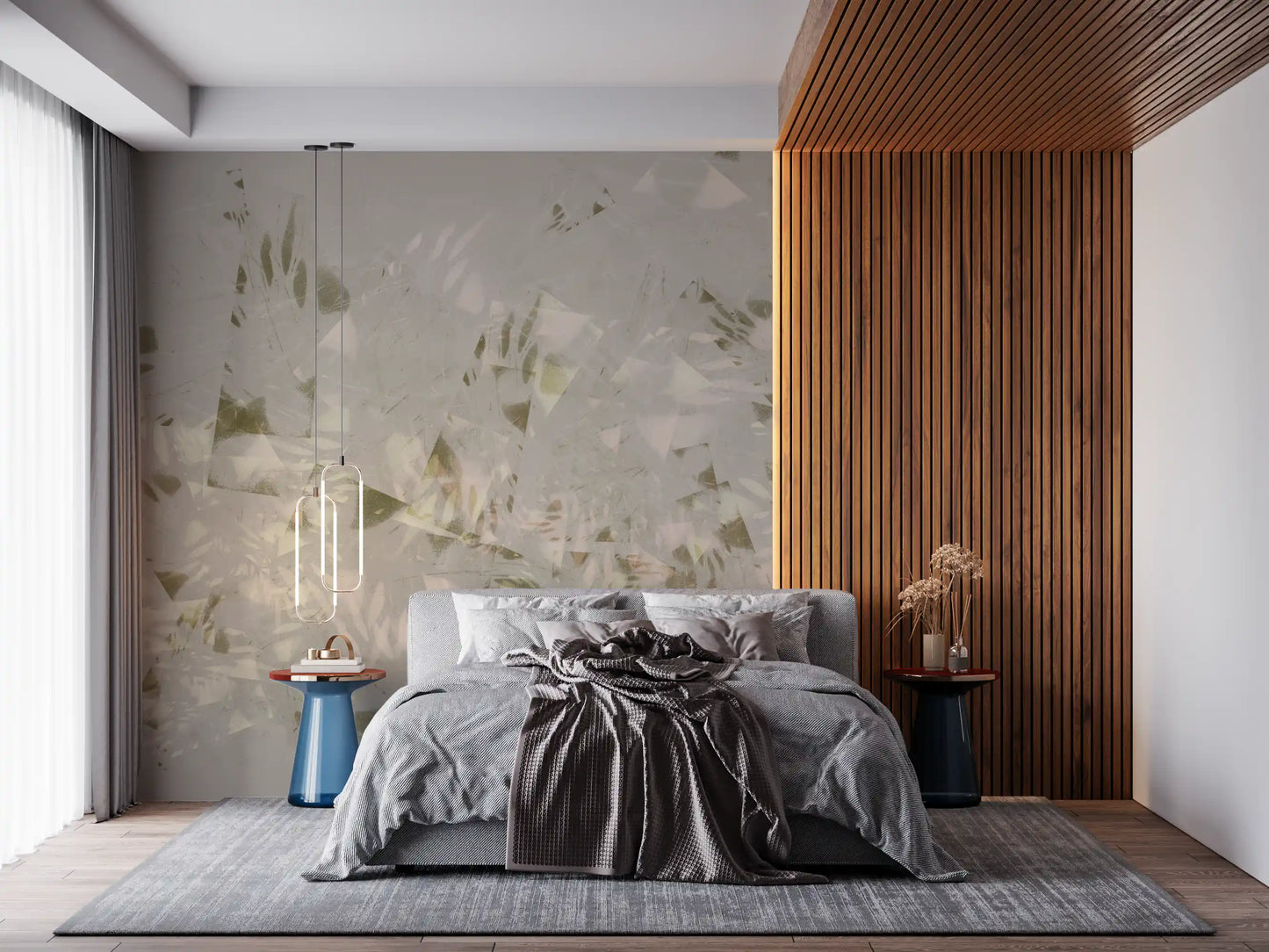 Soft Brushstroke Foliage Wall Mural