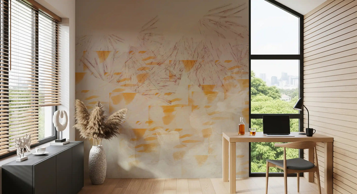 Abstract Earthy Textured Layers Wall Mural