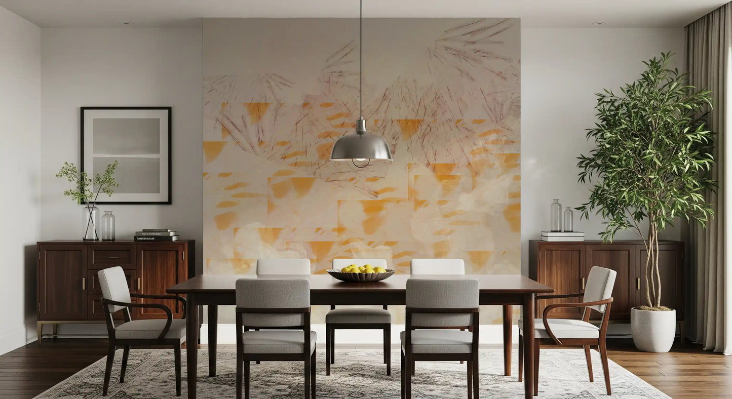 Abstract Earthy Textured Layers Wall Mural