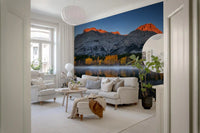 Golden Peak Alpine Reflection Wall Mural