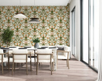Art Nouveau Floral Interlace Wallpaper⁠