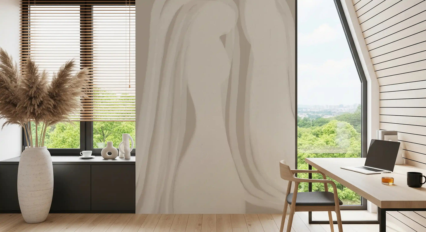 Flowing Brushstroke Hues Wall Mural