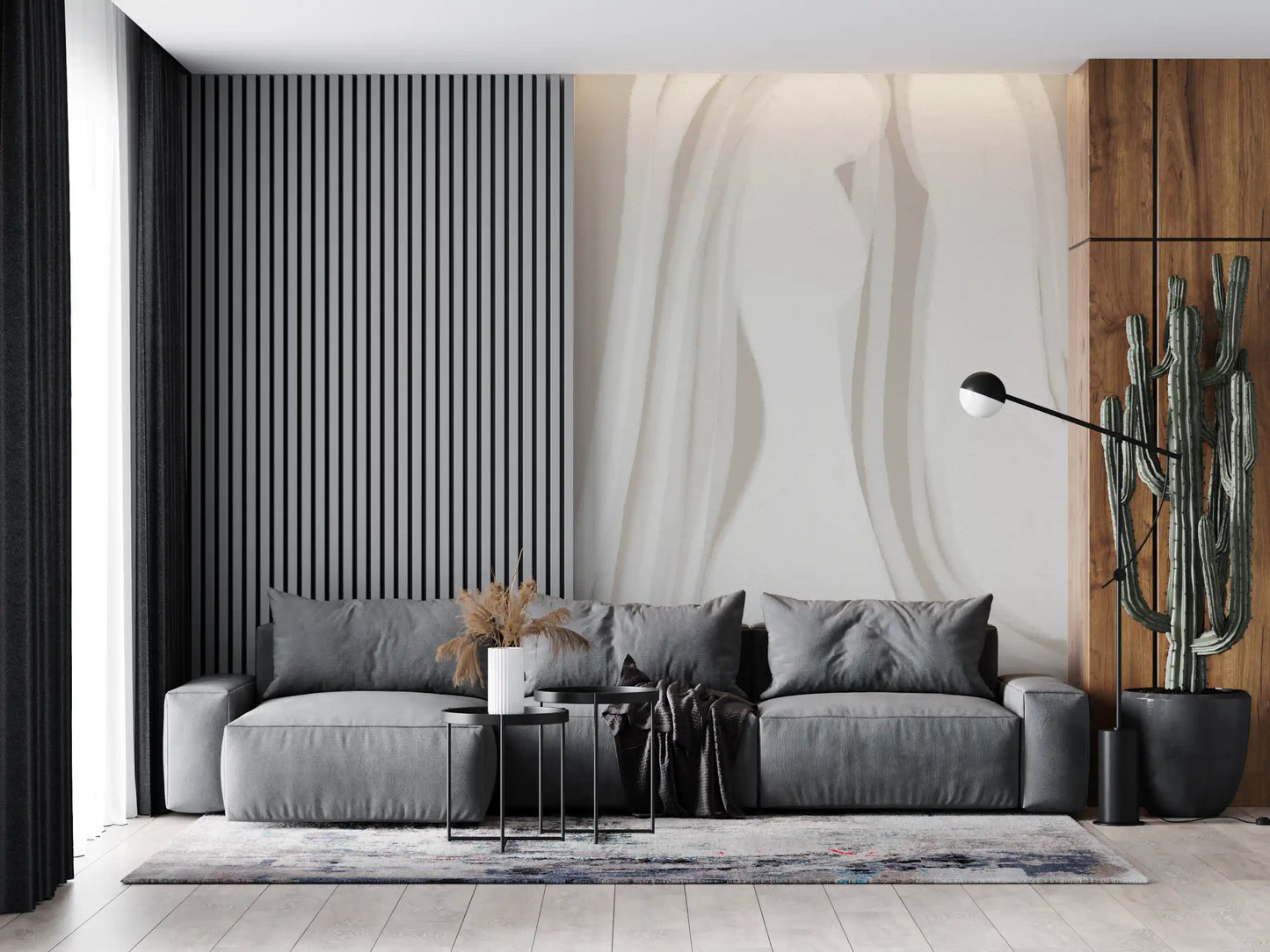 Flowing Brushstroke Hues Wall Mural