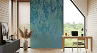 Ethereal Cascading Leaves in Soft Blue Wall Mural