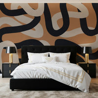 Intertwined Earthy Curves Wall Mural