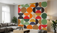 Bohemian Abstract Geo Circles Wall Mural