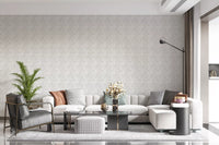 Zellige Style Square Tiles - Ghost Wallpaper⁠