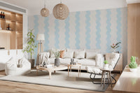 Coastal Breeze Vertical Lines Wall Mural