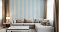 Soft Serenity Wavy Stripes Wall Mural