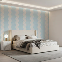 Soft Serenity Wavy Stripes Wall Mural