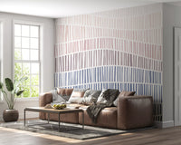 Gradient Waves of Line Art Wall Mural