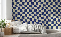 Retro Fluid Checkerboard Wall Mural