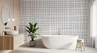 Minimalist Soft Grid Check Wall Mural