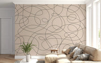 Abstract Ink Flow Pattern Wall Mural