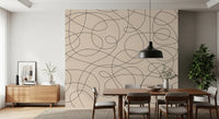 Abstract Ink Flow Pattern Wall Mural