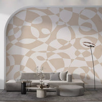 Minimalist Fluid Geometry Wall Mural
