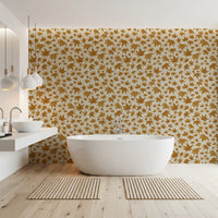 Japanese Maple Leaves - Mustard Wallpaper⁠