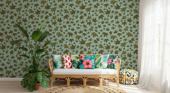 Japanese Maple Leaves Relish & Sky Wallpaper with olive maple foliage GD11352