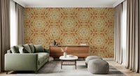 Soft Peach Ruffled Kaleidoscope Wallpaper⁠