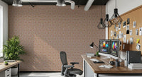 Terracotta Geometric Starburst Tile Pattern Wallpaper⁠