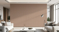 Terracotta Geometric Starburst Tile Pattern Wallpaper⁠