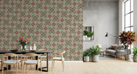 Rustic Geometric Weathered Wood Wallpaper⁠