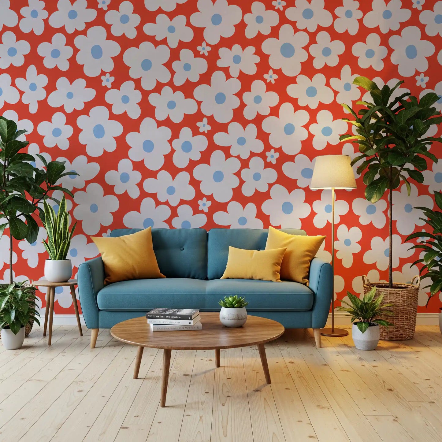 Sun-Kissed Petal Grove Wall Mural