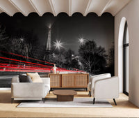 Night in Paris Cityscape Wall Mural