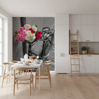 Vintage Floral Bike Journey Wall Mural