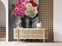 Vintage Floral Bike Journey Wall Mural