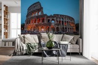 Ancient Roman Monument Dusk Scenery Wall Mural