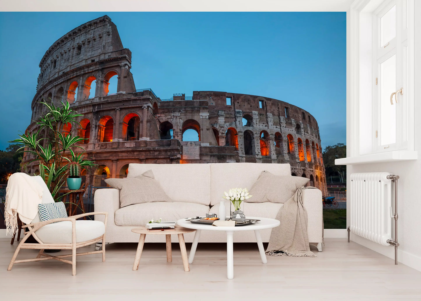 Ancient Roman Monument Dusk Scenery Wall Mural