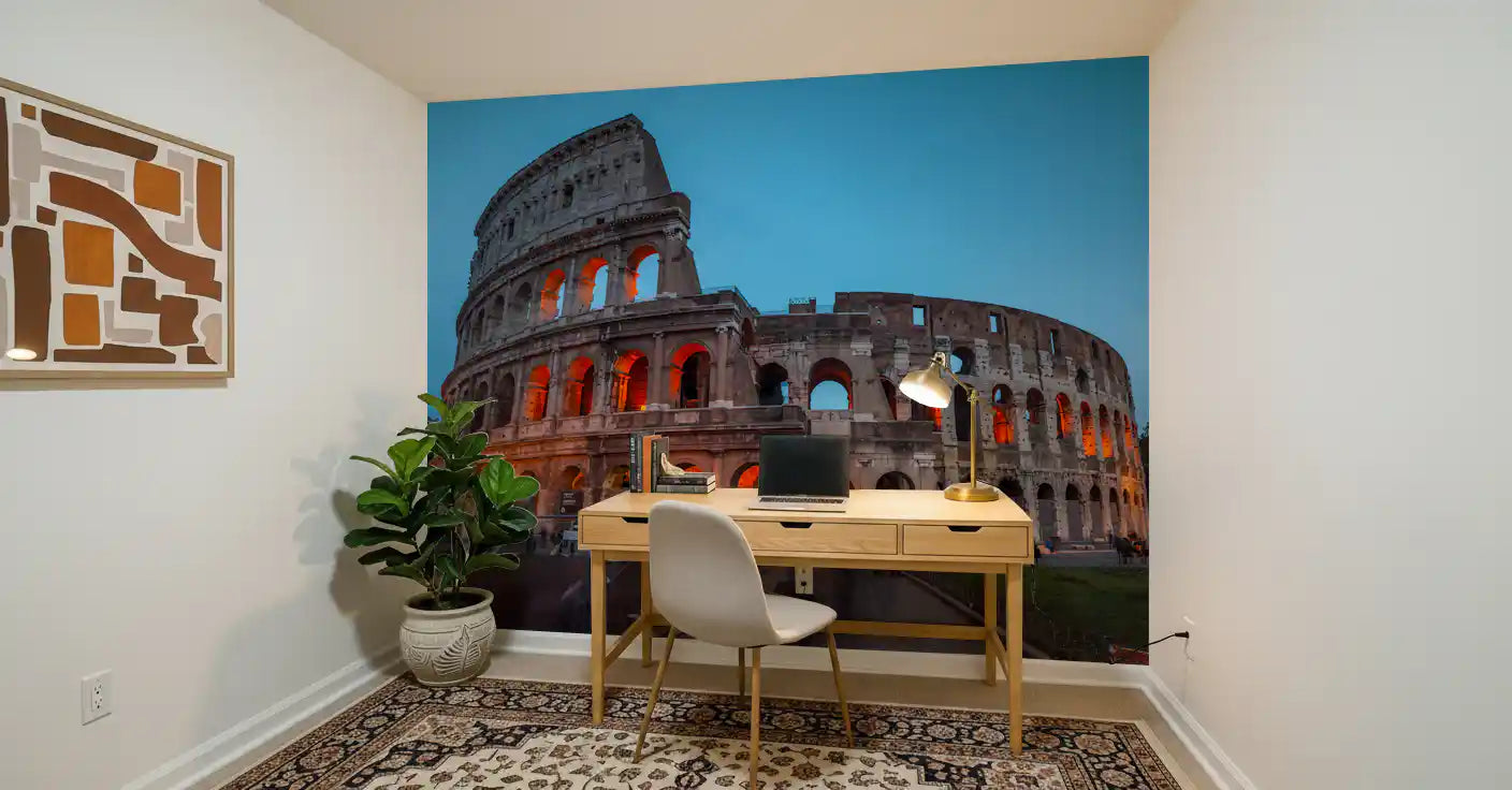 Ancient Roman Monument Dusk Scenery Wall Mural