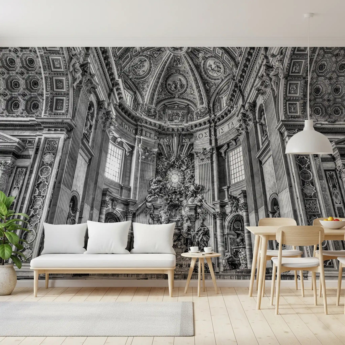 Cathedral Dome and Altar Perspective Wall Mural
