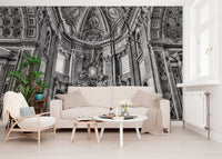 Cathedral Dome and Altar Perspective Wall Mural