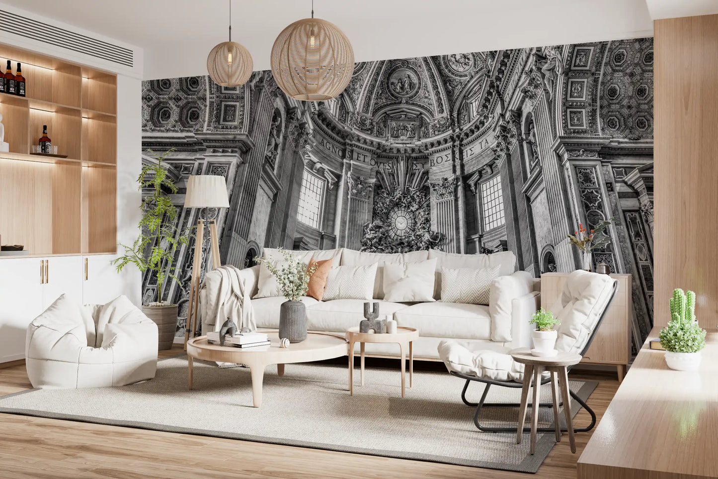 Cathedral Dome and Altar Perspective Wall Mural