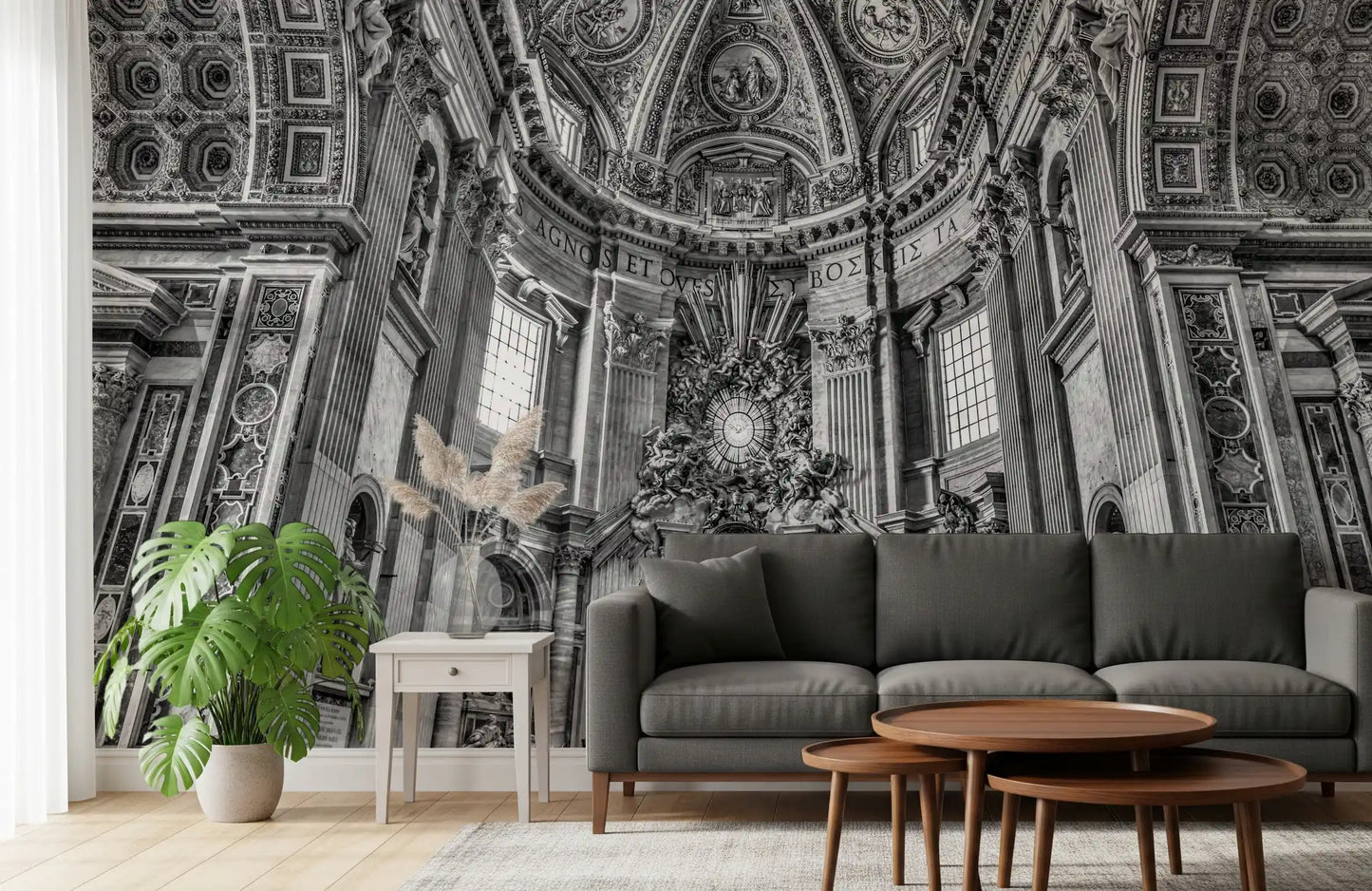 Cathedral Dome and Altar Perspective Wall Mural