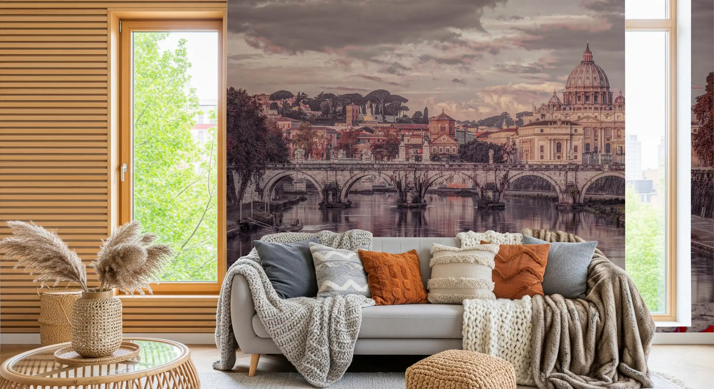 Twilight St. Peter's Basilica View Wall Mural