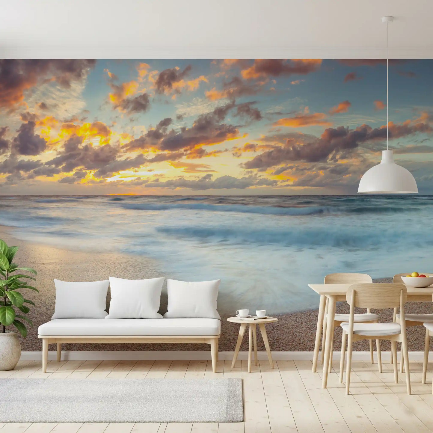 Sunset Shoreline Reflection Wall Mural