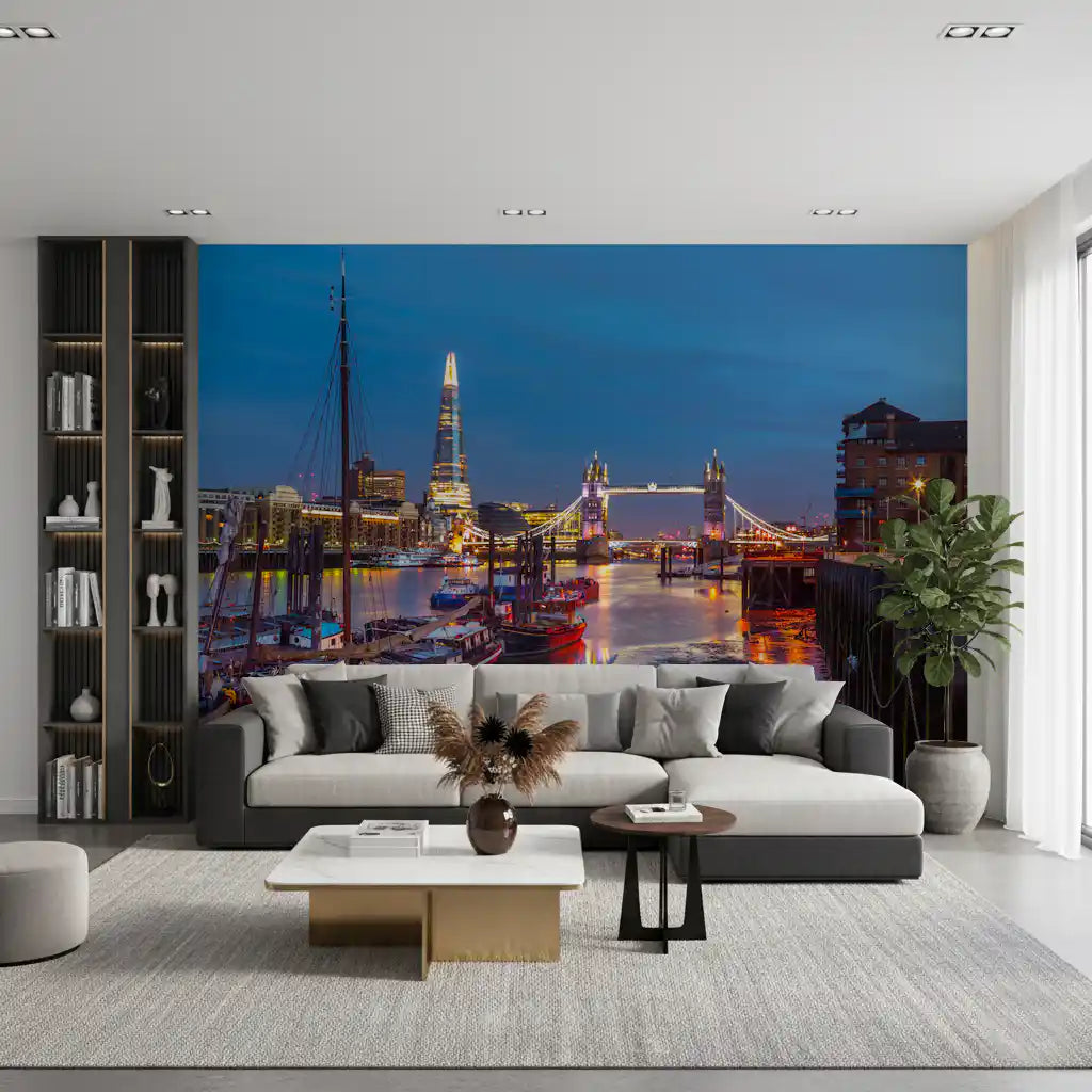 Thames Reflection Architecture Wall Mural