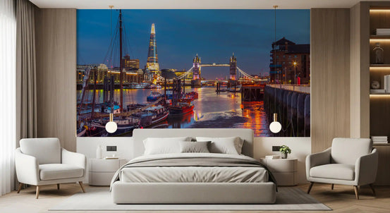 Thames Reflection Architecture Wall Mural