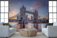 Victorian Gothic Bridge Silhouette Wall Mural