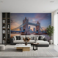 Victorian Gothic Bridge Silhouette Wall Mural