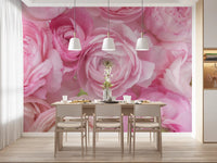 Soft Pink Ranunculus Bloom Wall Mural