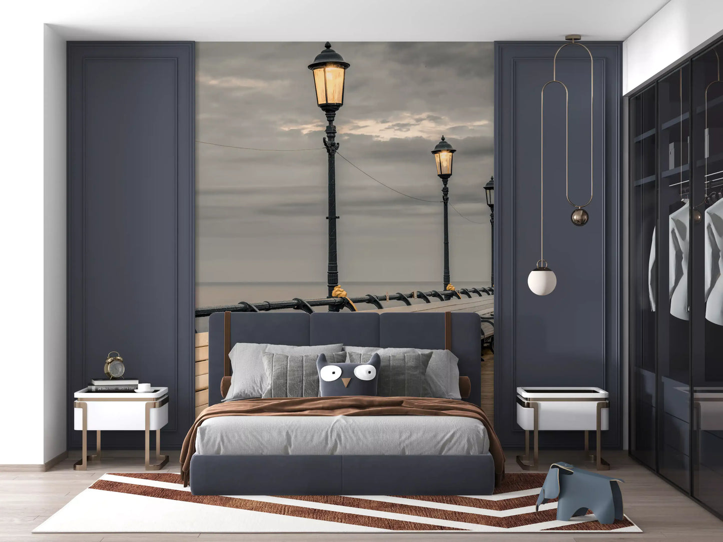 Evening Boardwalk Perspective Wall Mural