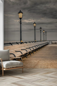 Evening Boardwalk Perspective Wall Mural