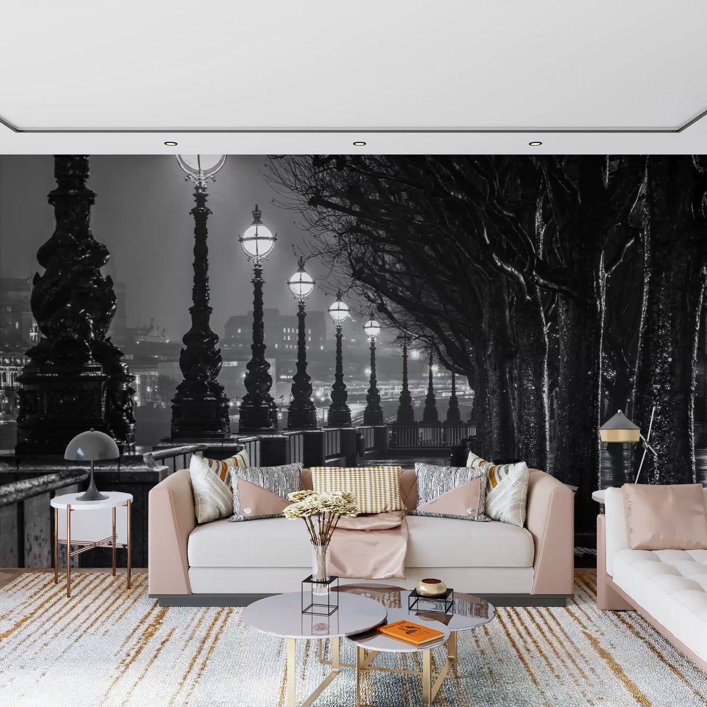 Urban Rain Reflections Wall Mural