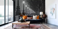 Urban Rain Reflections Wall Mural