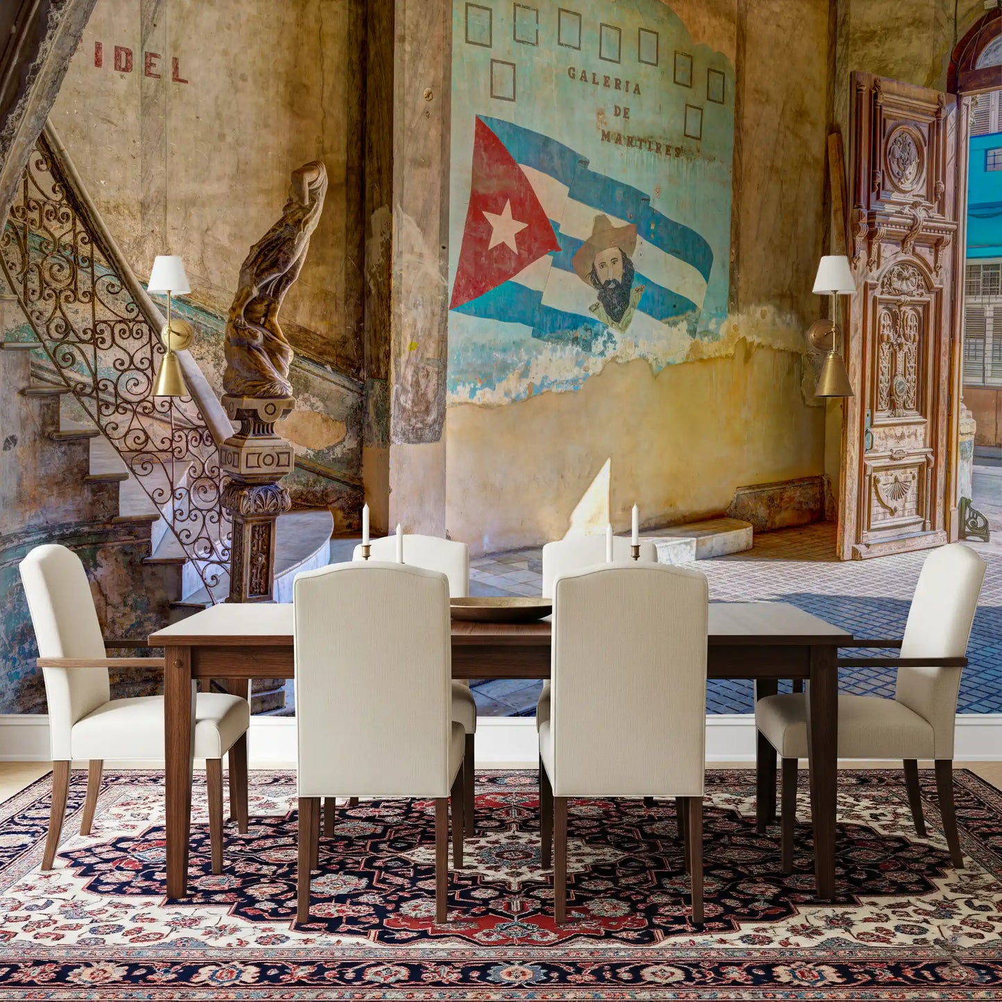 Aged Colonial Architectural Mural Wall Mural